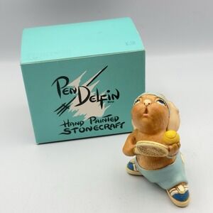 Vintage Pendelfin Rabbit Figurine "Tennyson" with Original Box 3.5" Made in ENG